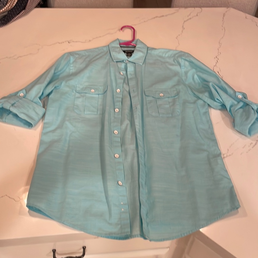 Alfani team casual button down small shirt